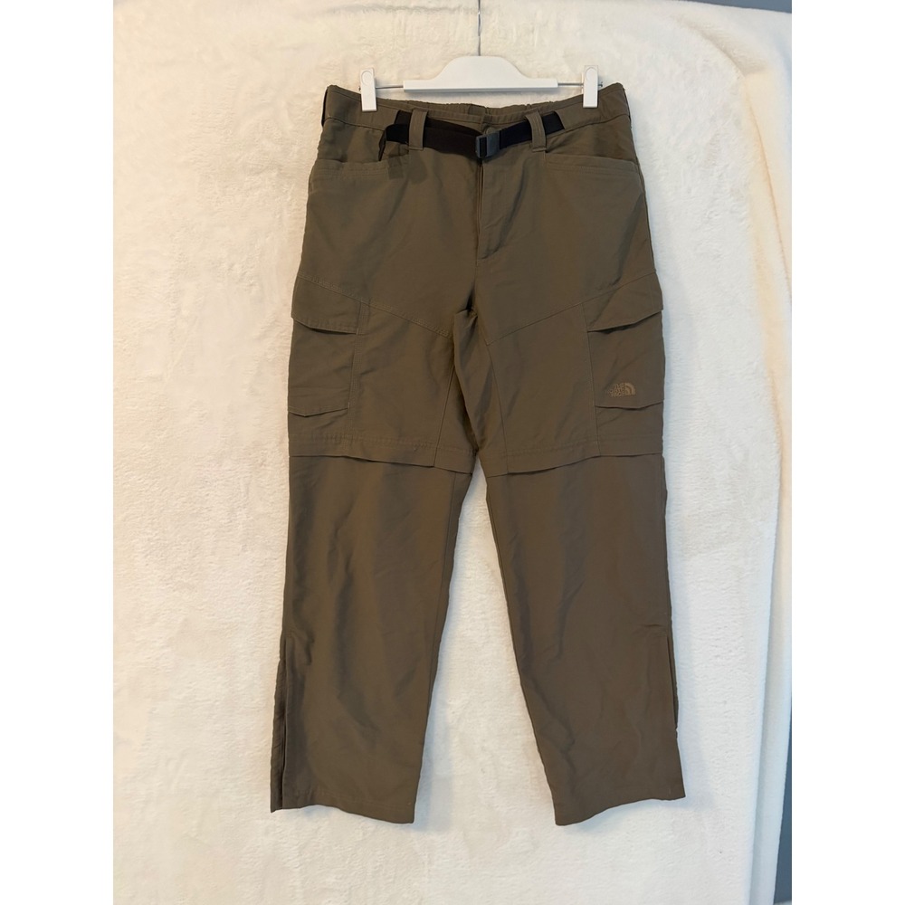 The North Face‎ Mens Medium Convertible Hiking Cargo Pants Olive Zip Off 31"